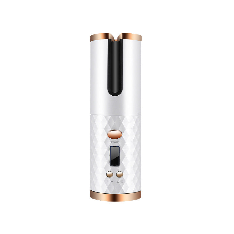 Rechargeable Automatic Ceramic Hair Curler Portable LCD Display Styler