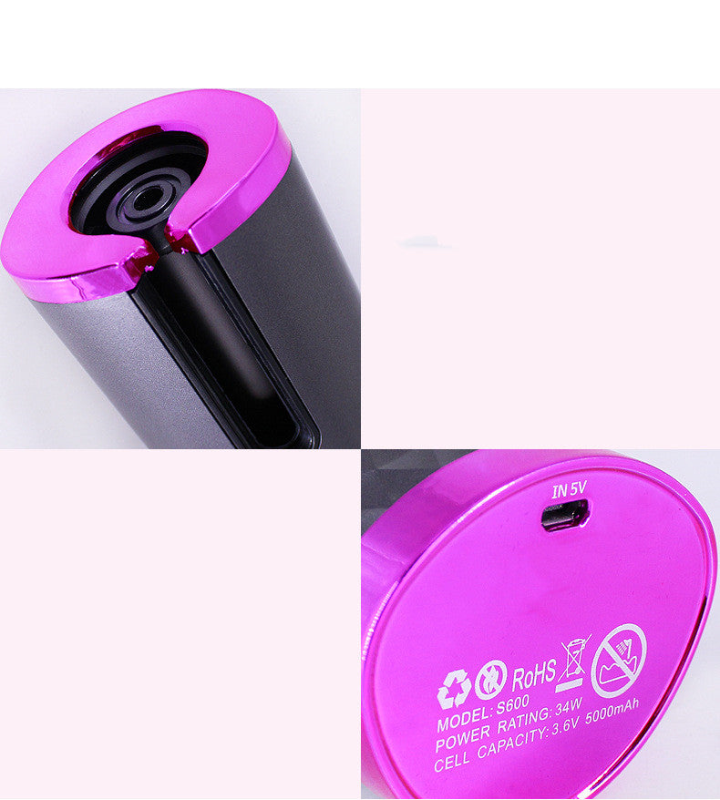 Rechargeable Automatic Ceramic Hair Curler Portable LCD Display Styler