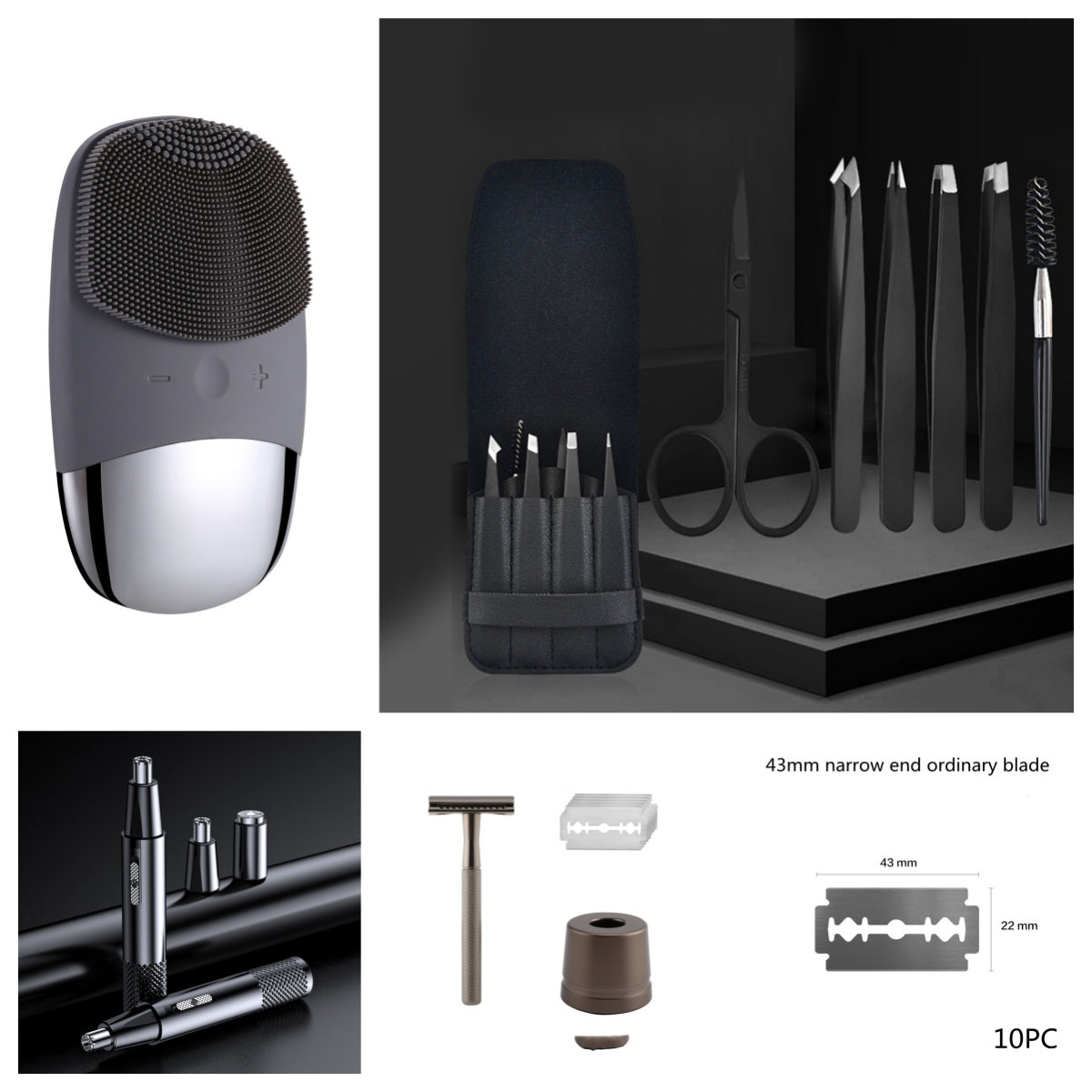 Mini Silicone Electric Facial Cleansing Brush Skin Massager Skincare Tool