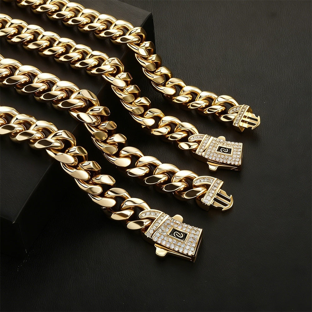 Stainless Steel Cuban Chain Titanium Steel Unisex Hip-Hop Necklace