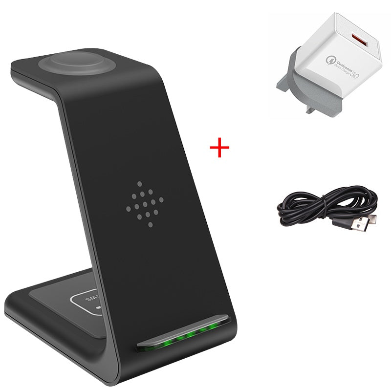 3-in-1 Fast Wireless Charging Stand Phone Holder Dock Station