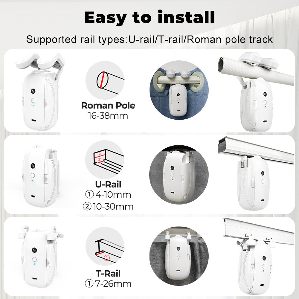 Smart Curtain Motor With Light And Temperature Sensing