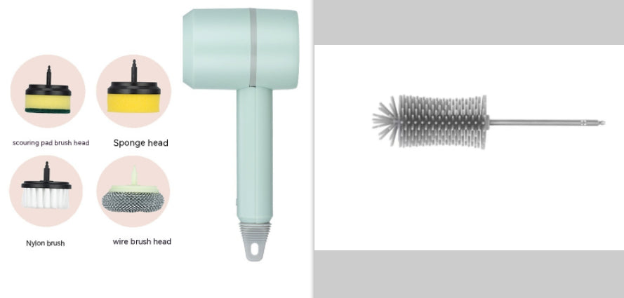 Wireless USB Rechargeable Electric Cleaning Brush for Kitchen & Bathroom Surfaces