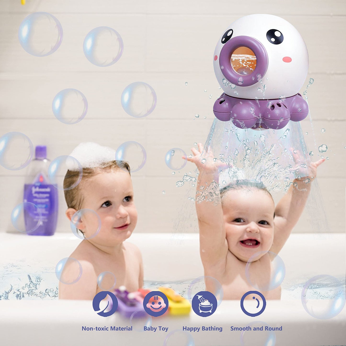 Octopus Fountain Rotating Shower Sprinkler Kids Bath Water Toy