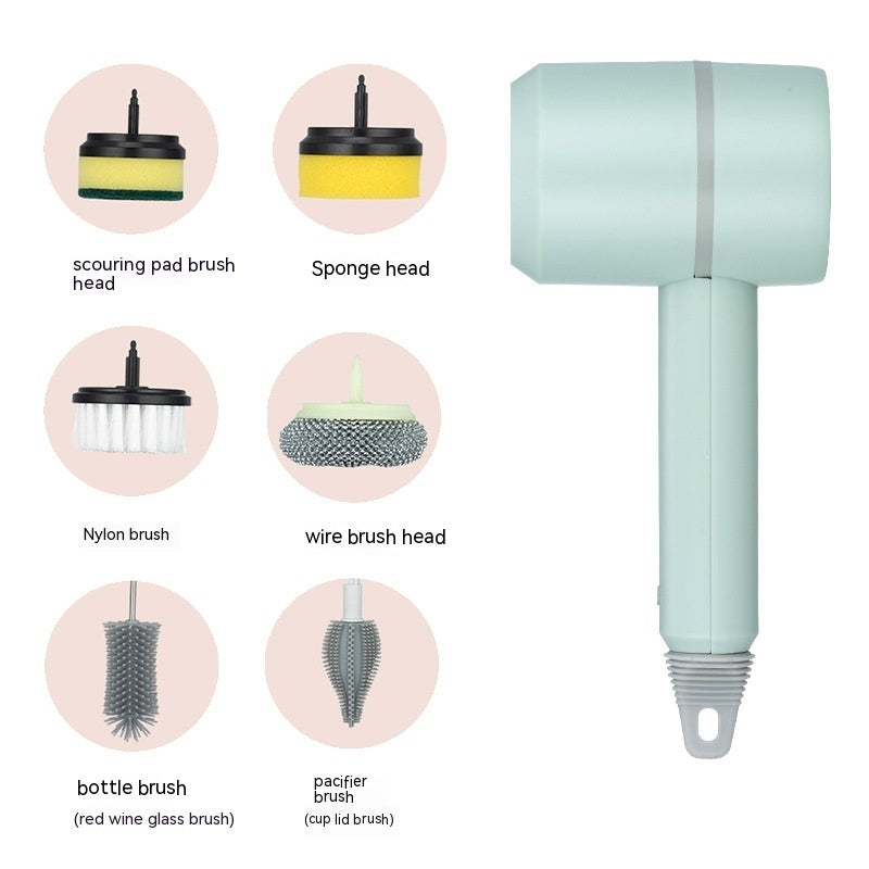 Wireless USB Rechargeable Electric Cleaning Brush for Kitchen & Bathroom Surfaces
