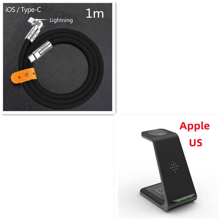 3-in-1 Fast Wireless Charging Stand Phone Holder Dock Station