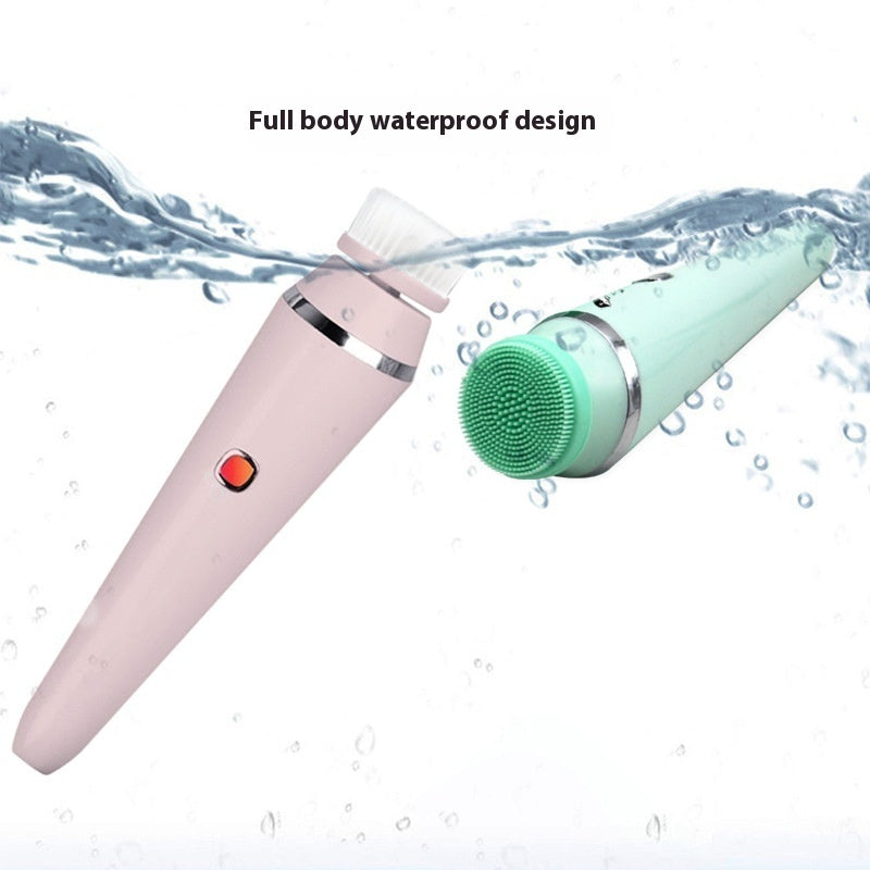 Waterproof Rechargeable 4-in-1 Electric Facial Cleansing Brush Pore Cleaner