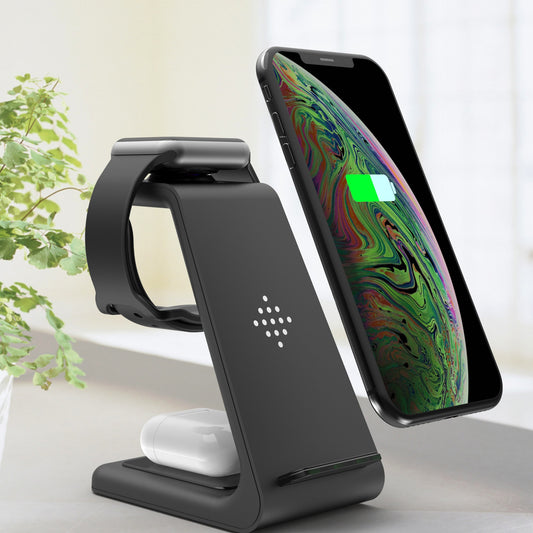 3-in-1 Fast Wireless Charging Stand Phone Holder Dock Station