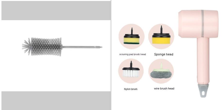 Wireless USB Rechargeable Electric Cleaning Brush for Kitchen & Bathroom Surfaces