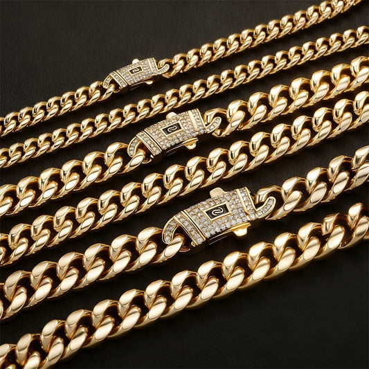 Stainless Steel Cuban Chain Titanium Steel Unisex Hip-Hop Necklace