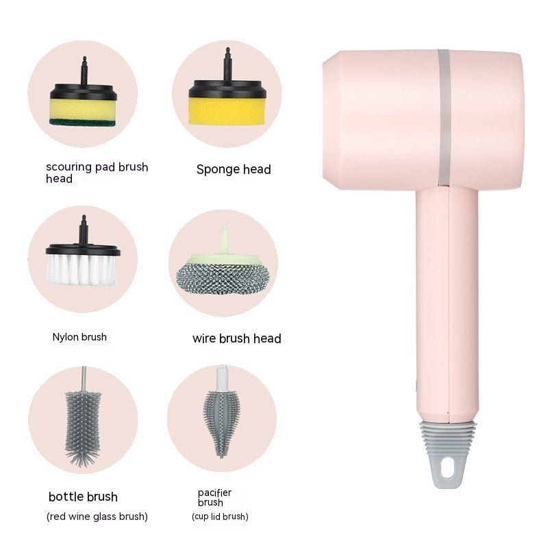 Wireless USB Rechargeable Electric Cleaning Brush for Kitchen & Bathroom Surfaces
