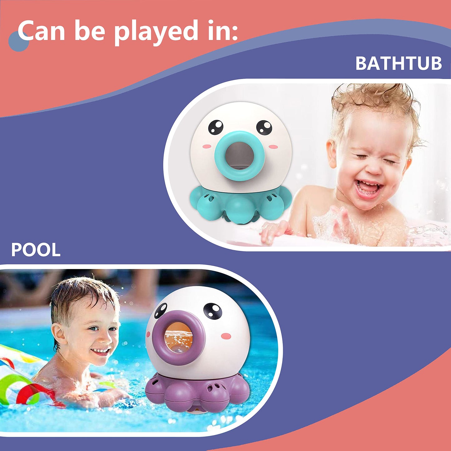 Octopus Fountain Rotating Shower Sprinkler Kids Bath Water Toy
